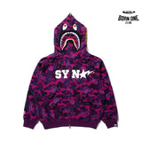 Conjunto BAPE x SYNA By Central Cee x Spotfy Shark Camo Purple