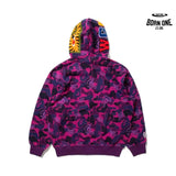 Jaqueta BAPE x SYNA By Central x Spotfy Shark Full Zip Camo Purple