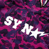 Jaqueta BAPE x SYNA By Central x Spotfy Shark Full Zip Camo Purple