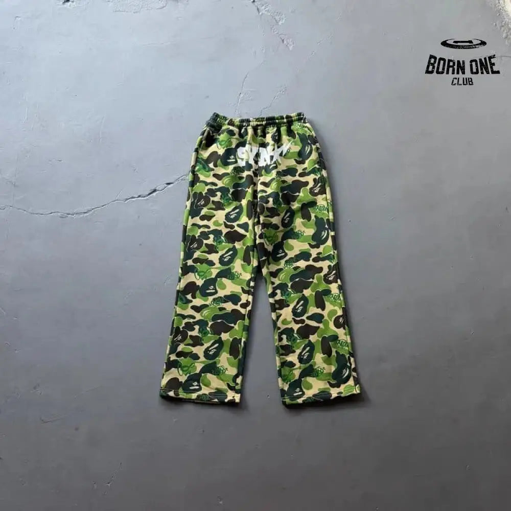 Conjunto BAPE x SYNA By Central Cee x Spotfy Shark Camo Green