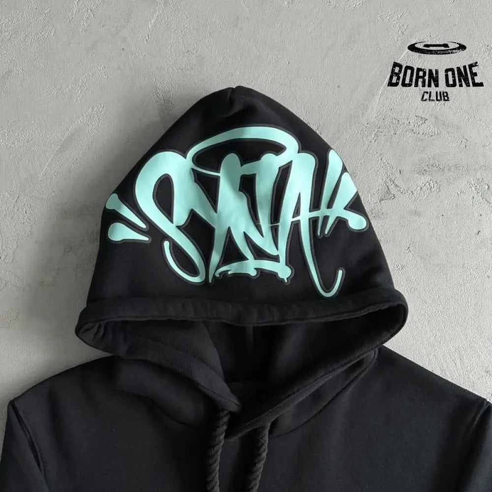 Conjunto Synaworld Logo Preto/Azul