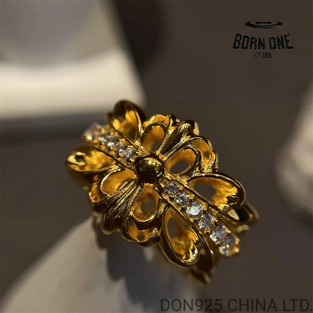 22K Gold CHROME HEARTS Double Floral Ring