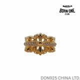 22K Gold CHROME HEARTS Double Floral Ring
