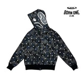 Bape Shark Polka Dot Moletom Zíper