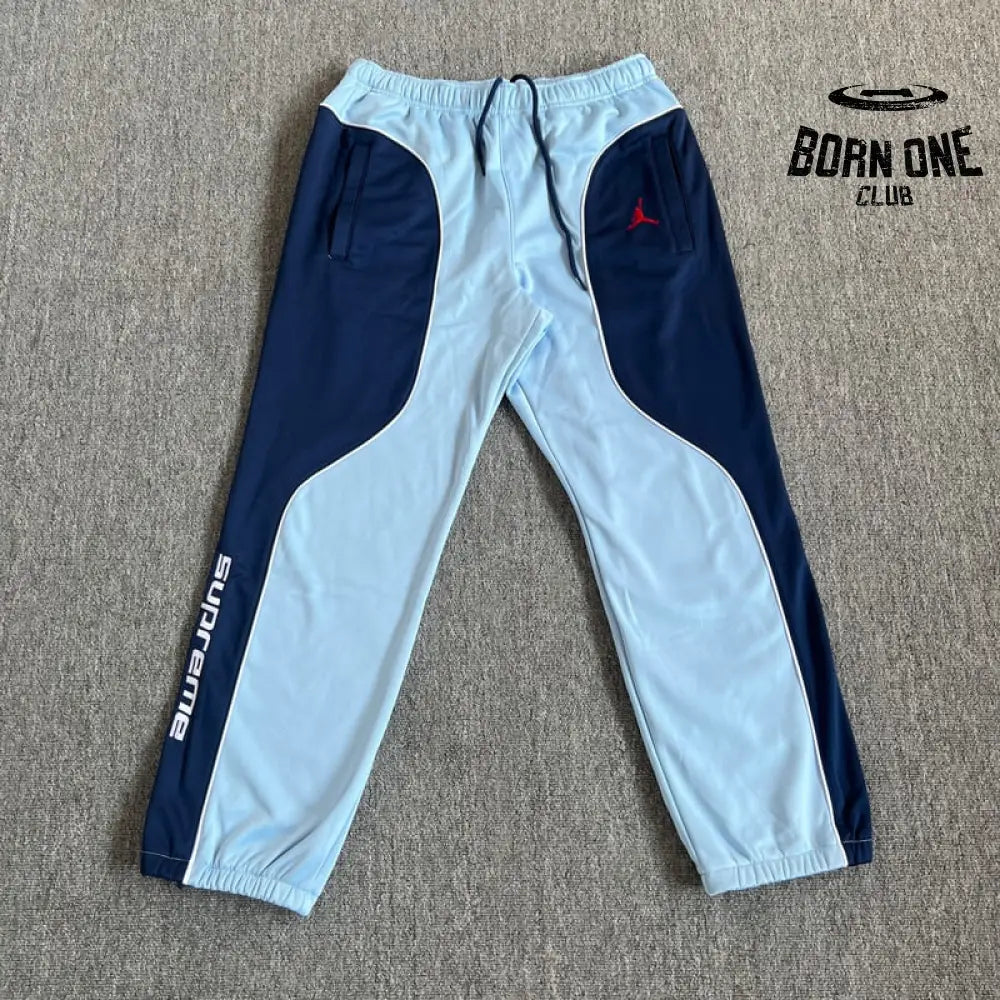 Conjunto Supreme x Jordan Tricot Track Blue