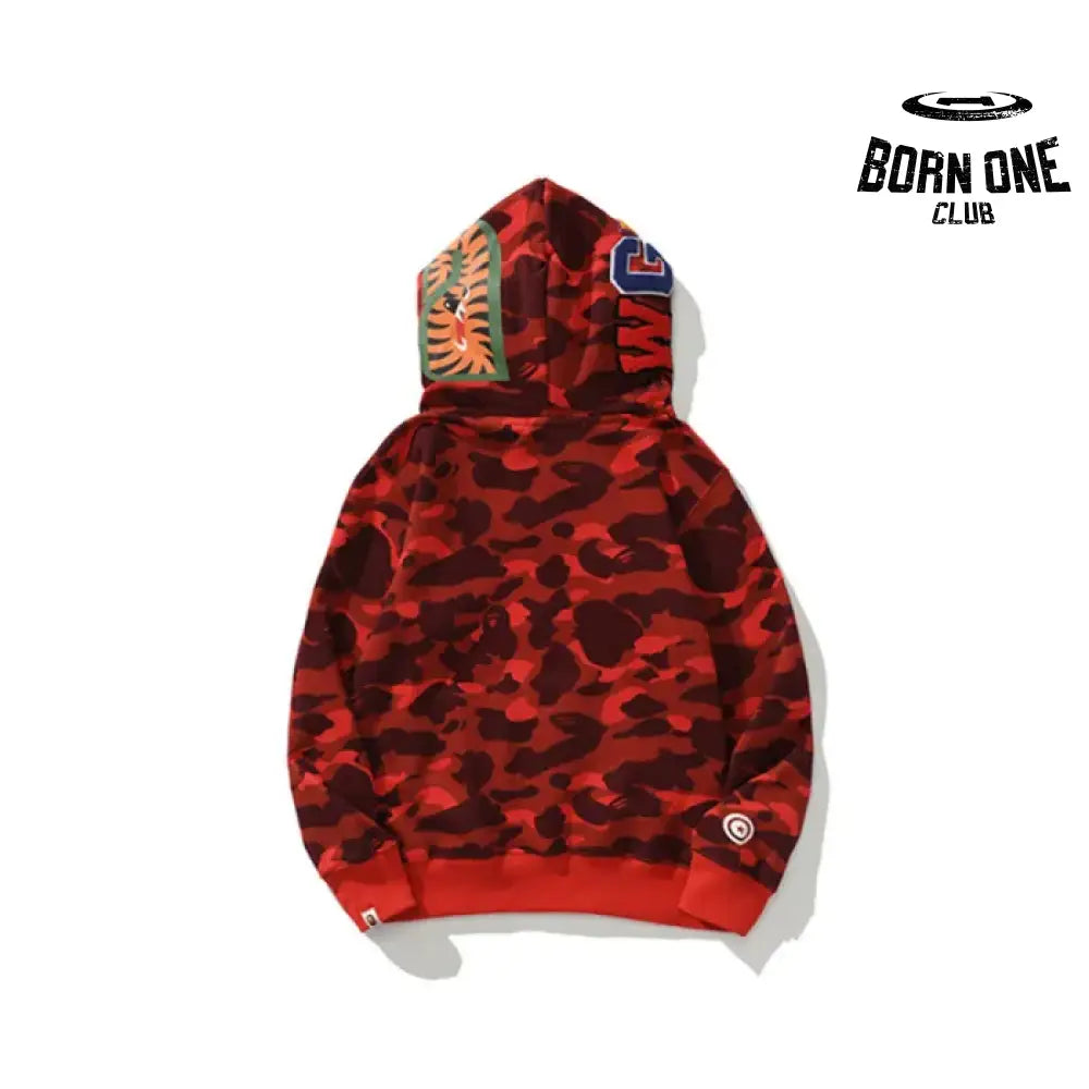 Bape Shark Tiger Head Moletom Zíper