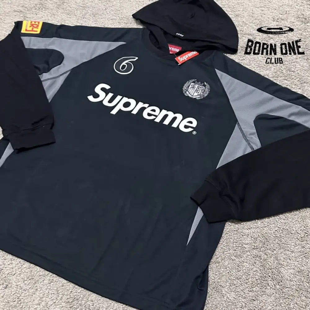 Conjunto Supreme Hooded Soccer Preto