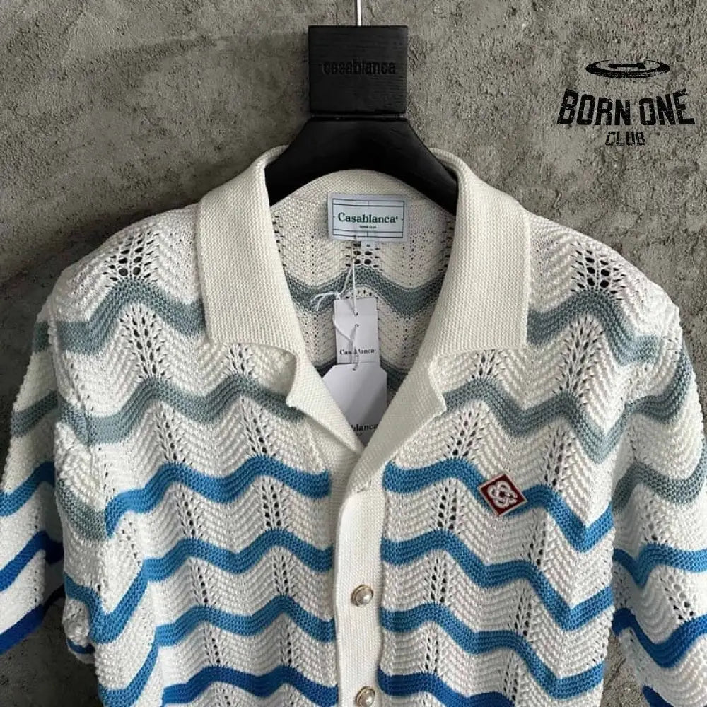 Conjunto Casablanca Crochê Gradiente Azul