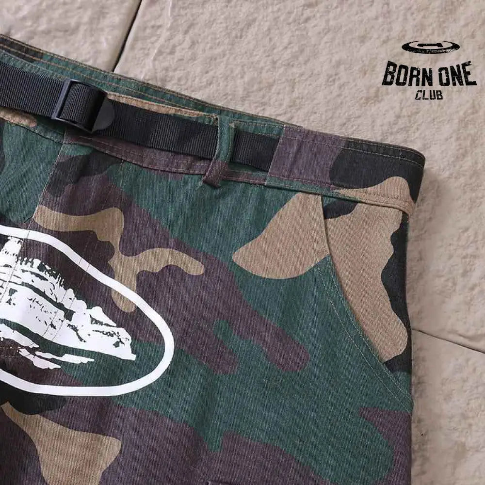 Calça Corteiz Cargo Camuflada