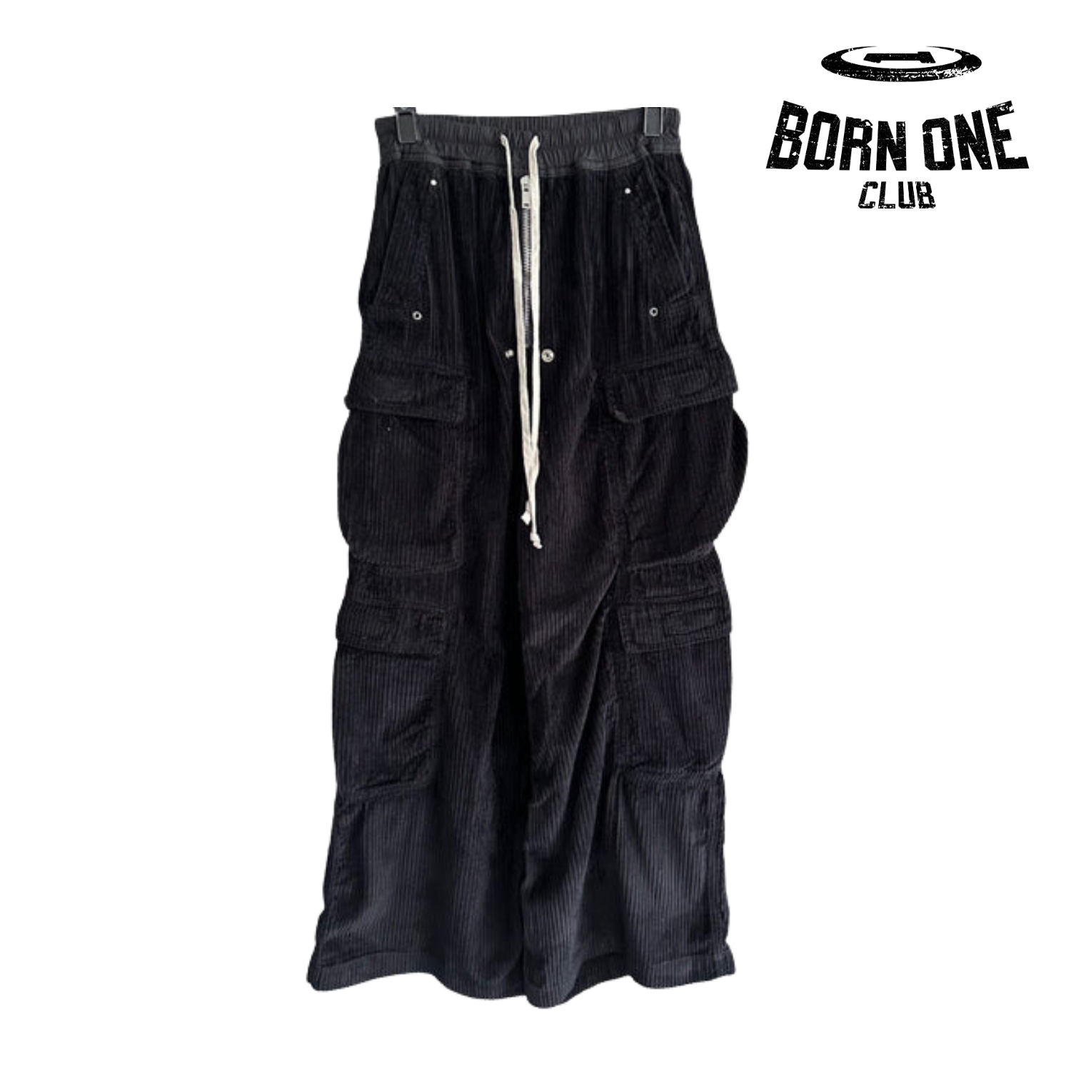 Rick Owens DRKSHDW Cargo Calça Cotelê (Alta Qualidade)