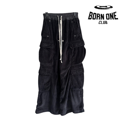 Rick Owens DRKSHDW Cargo Calça Cotelê (Alta Qualidade)