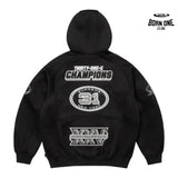Moletom Supreme Football Zip Up Hooded Black