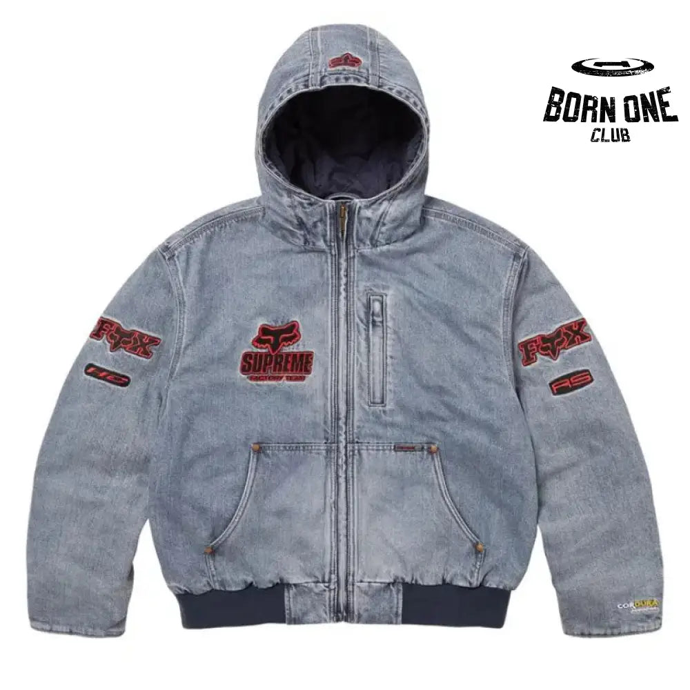 Jaqueta Supreme x Fox Racing Hooded Work Denim