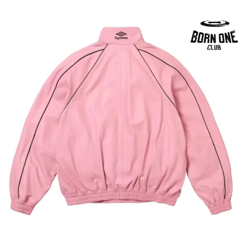 Jaqueta Supreme x Umbro Leather Track Pink