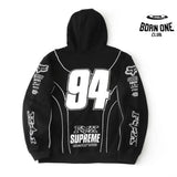Jaqueta Supreme x Fox Racing Zíper Hooded Black