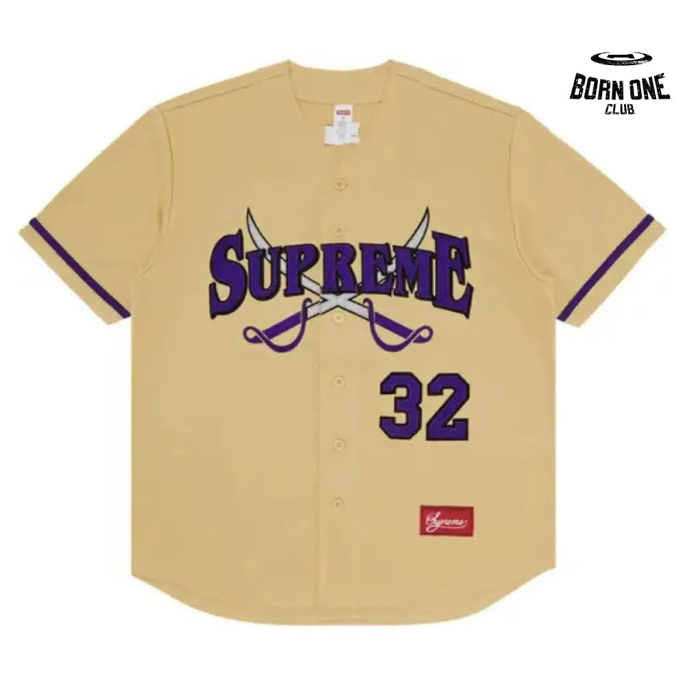 Camiseta Supreme Swords Baseball Jersey Gold