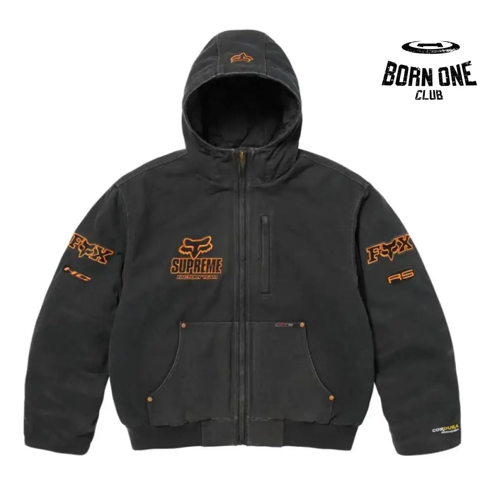 Jaqueta Supreme x Fox Racing Hooded Work Black