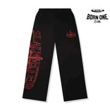 Calça Corteiz x 21 Savage Slaughter Gang Preta