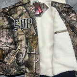 Jaqueta Supreme x Mitchell & Ness Varsity Satin AP Camo