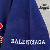 Camiseta Balenciaga Football V-neck Oversized Azul