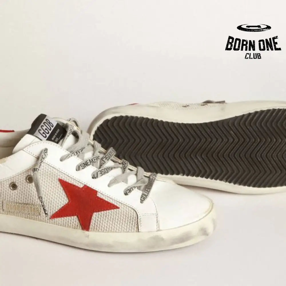 Golden Goose LTD Super-Star White Red Star