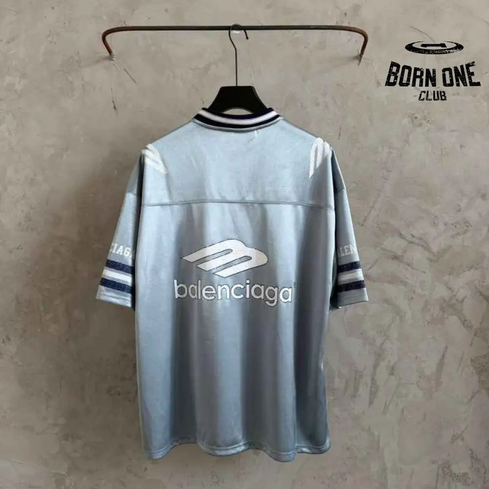 Camiseta Balenciaga Jersey V-neck Oversized Cinza