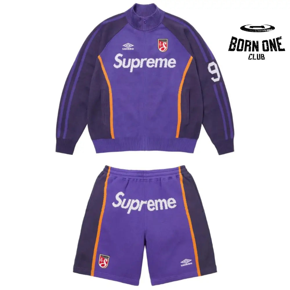 Conjunto Supreme x Umbro Zíper Purple