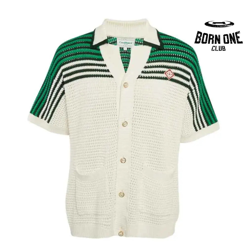 Camiseta Casablanca Crochê Branco e Verde