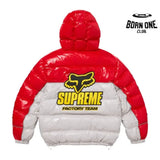 Jaqueta Supreme x Fox Racing Shiny Down Puffer White