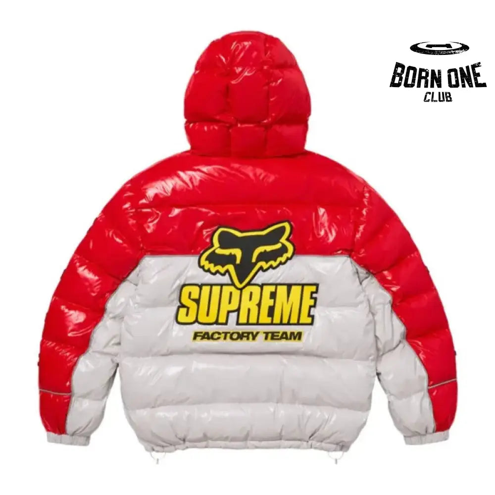 Jaqueta Supreme x Fox Racing Shiny Down Puffer White
