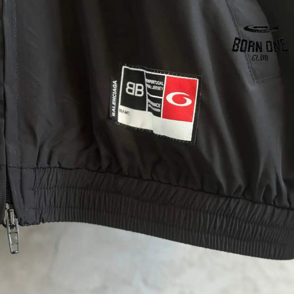 Jaqueta Balenciaga 3B Football Logo Track Preta