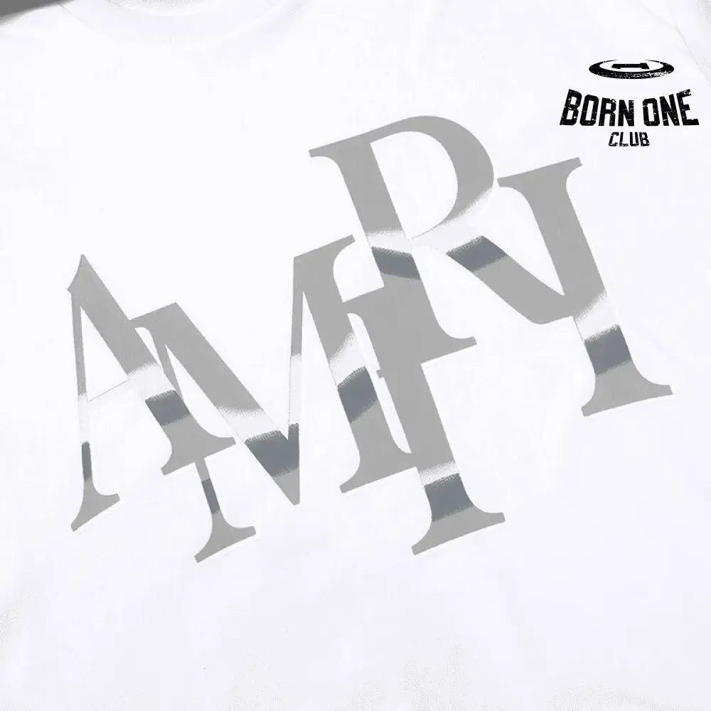Camiseta Amiri Staggered Chrome Branca