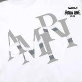 Camiseta Amiri Staggered Chrome Branca