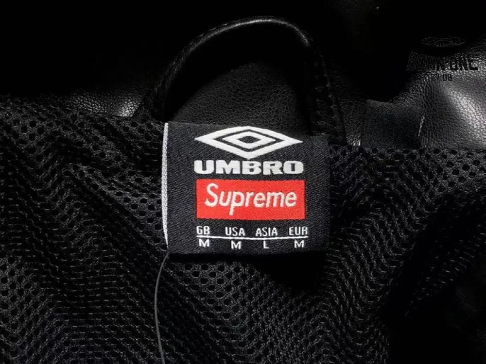 Jaqueta Supreme x Umbro Leather Track Black