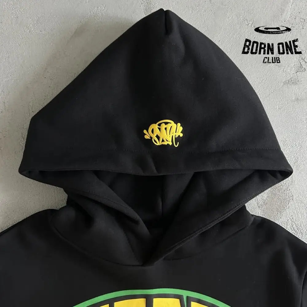 Conjunto Syna World College Logo Preto/Amarelo