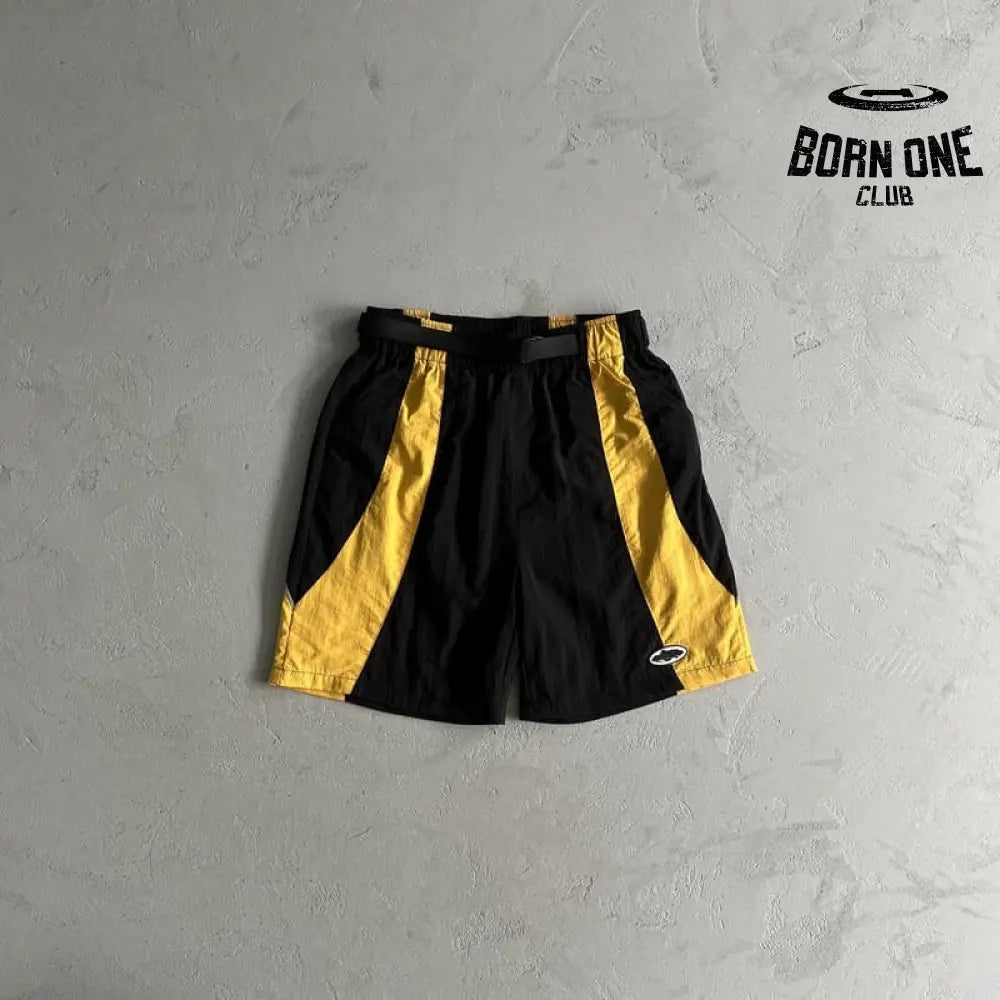 Shorts Corteiz Preto Amarelo