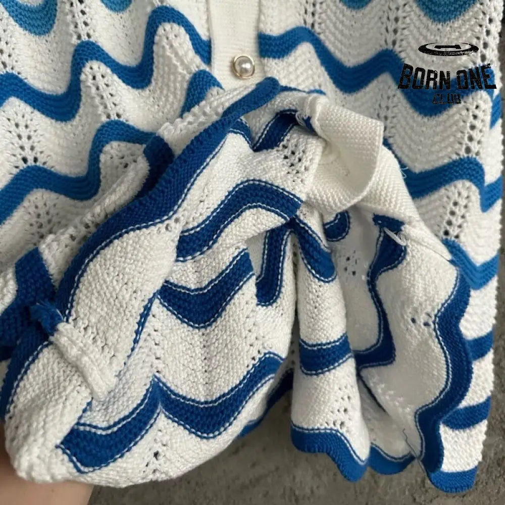 Conjunto Casablanca Crochê Gradiente Azul