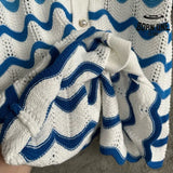 Conjunto Casablanca Crochê Gradiente Azul