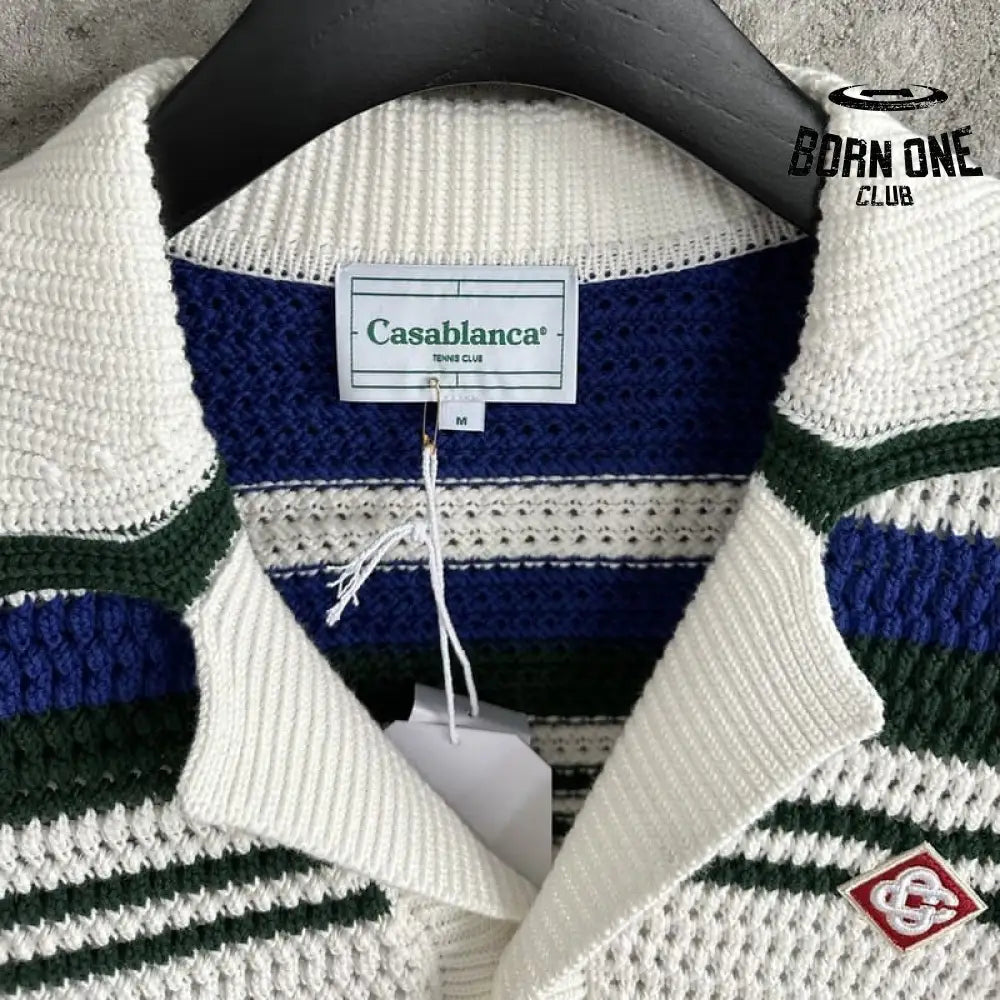 Conjunto Casablanca Crochê Branco e Azul