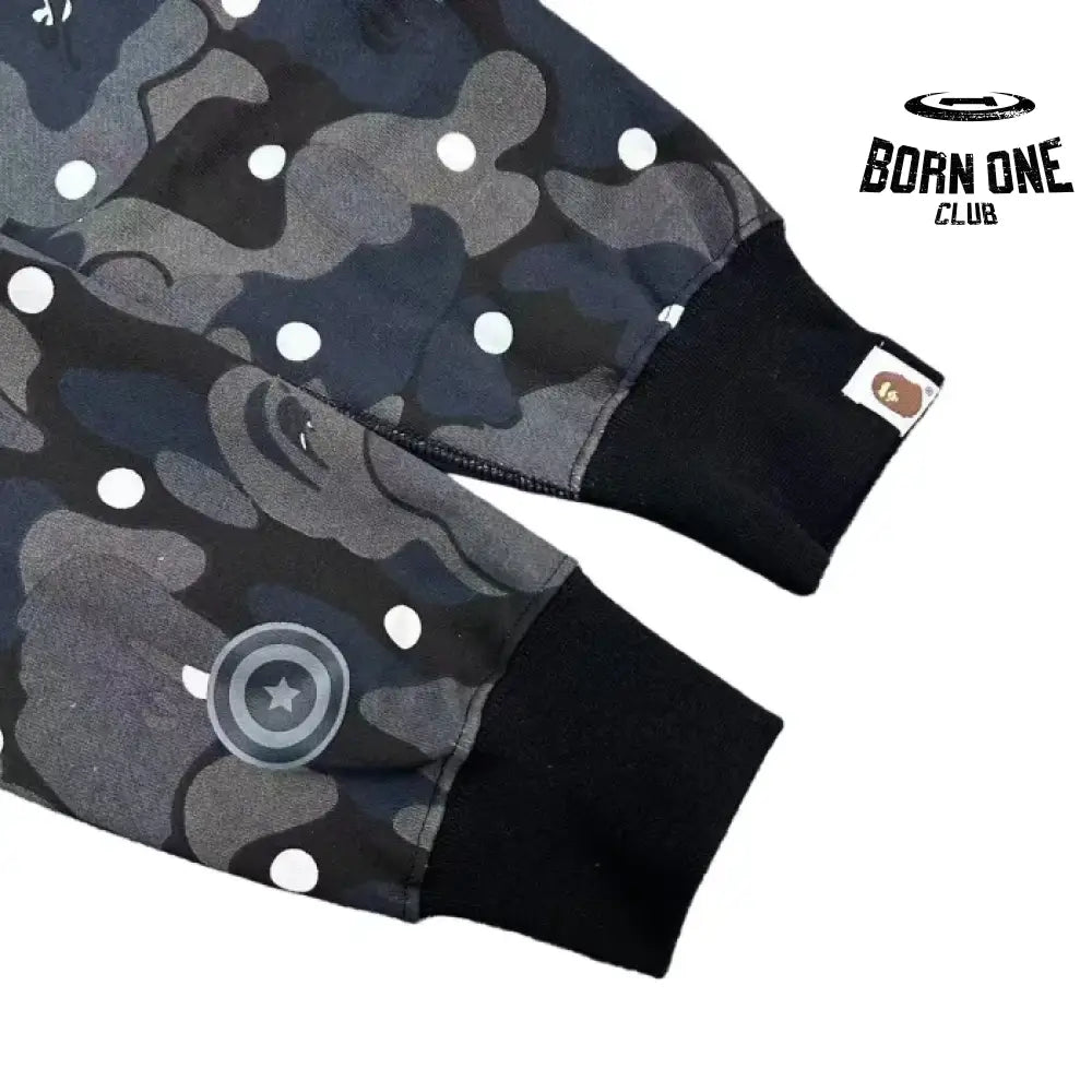 Bape Shark Polka Dot Moletom Zíper