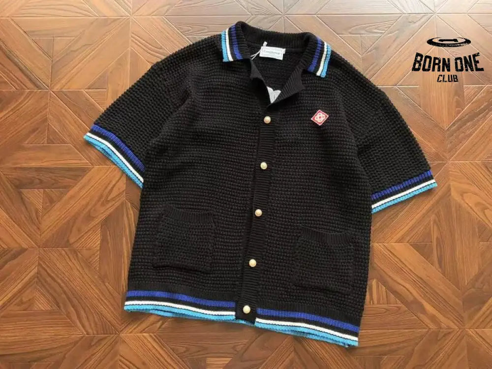 Conjunto Casablanca Crochê Gothic Preto e Azul