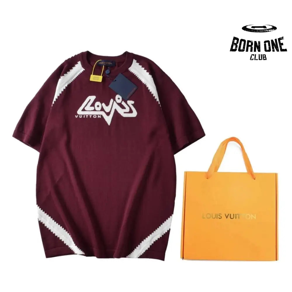 Camiseta Louis Vuitton Short-Sleeved Cotton Intarsia Crewneck