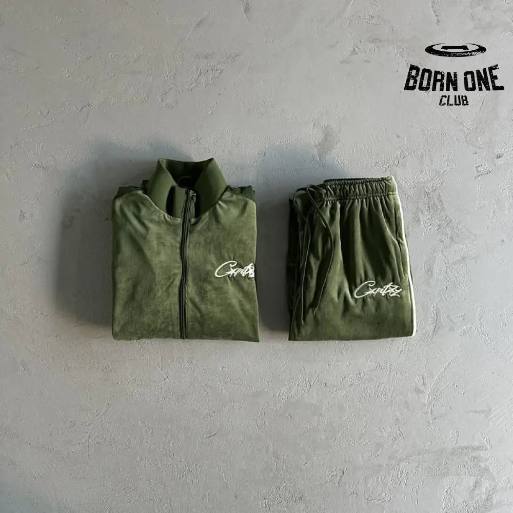 Conjunto Corteiz Veludo Verde