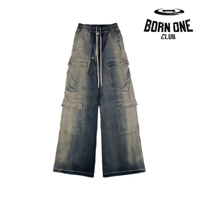 Rick Owens DRKSHDW Cargo Calça Jeans (Alta Qualidade)
