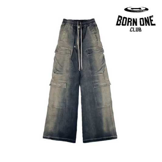 Rick Owens DRKSHDW Cargo Calça Jeans (Alta Qualidade)