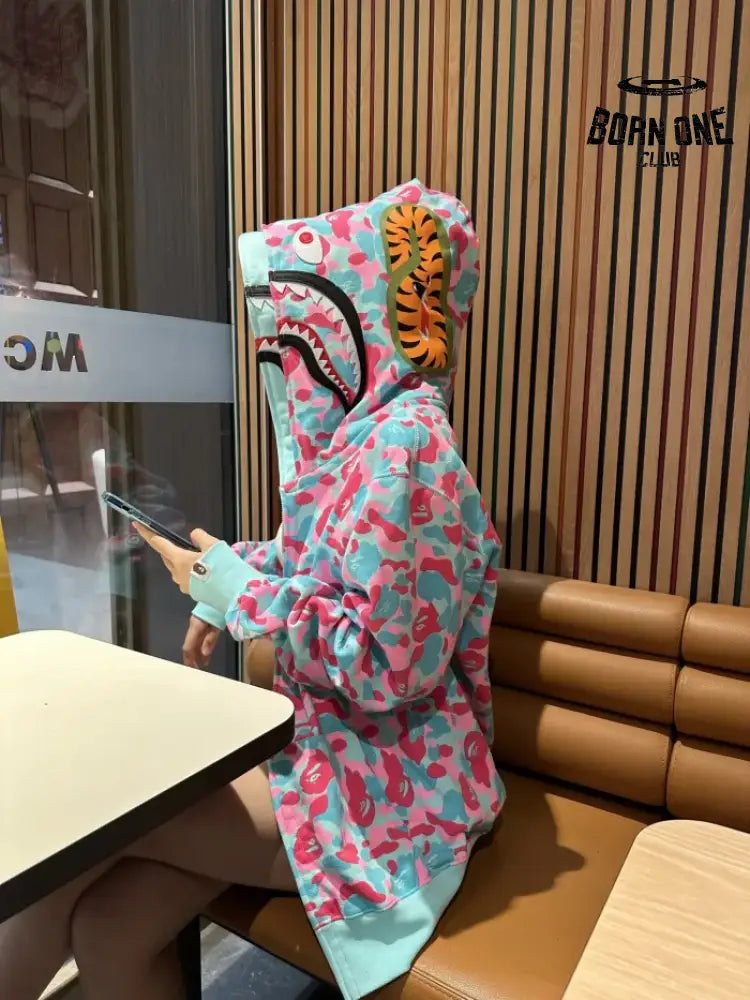 Bape shark Miami 4th Anniversary Moletom Zíper