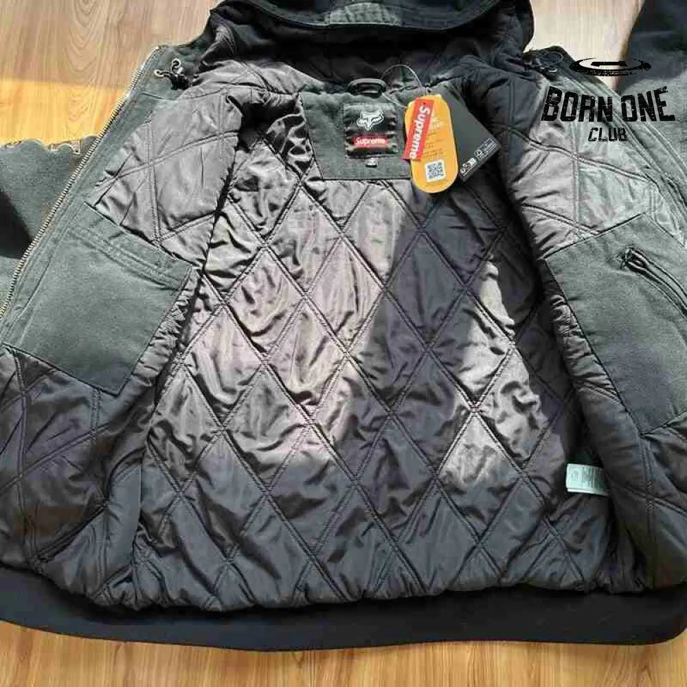 Jaqueta Supreme x Fox Racing Hooded Work Black