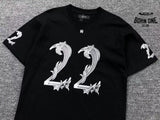 Camiseta Amiri 22 Logo-Print White Black