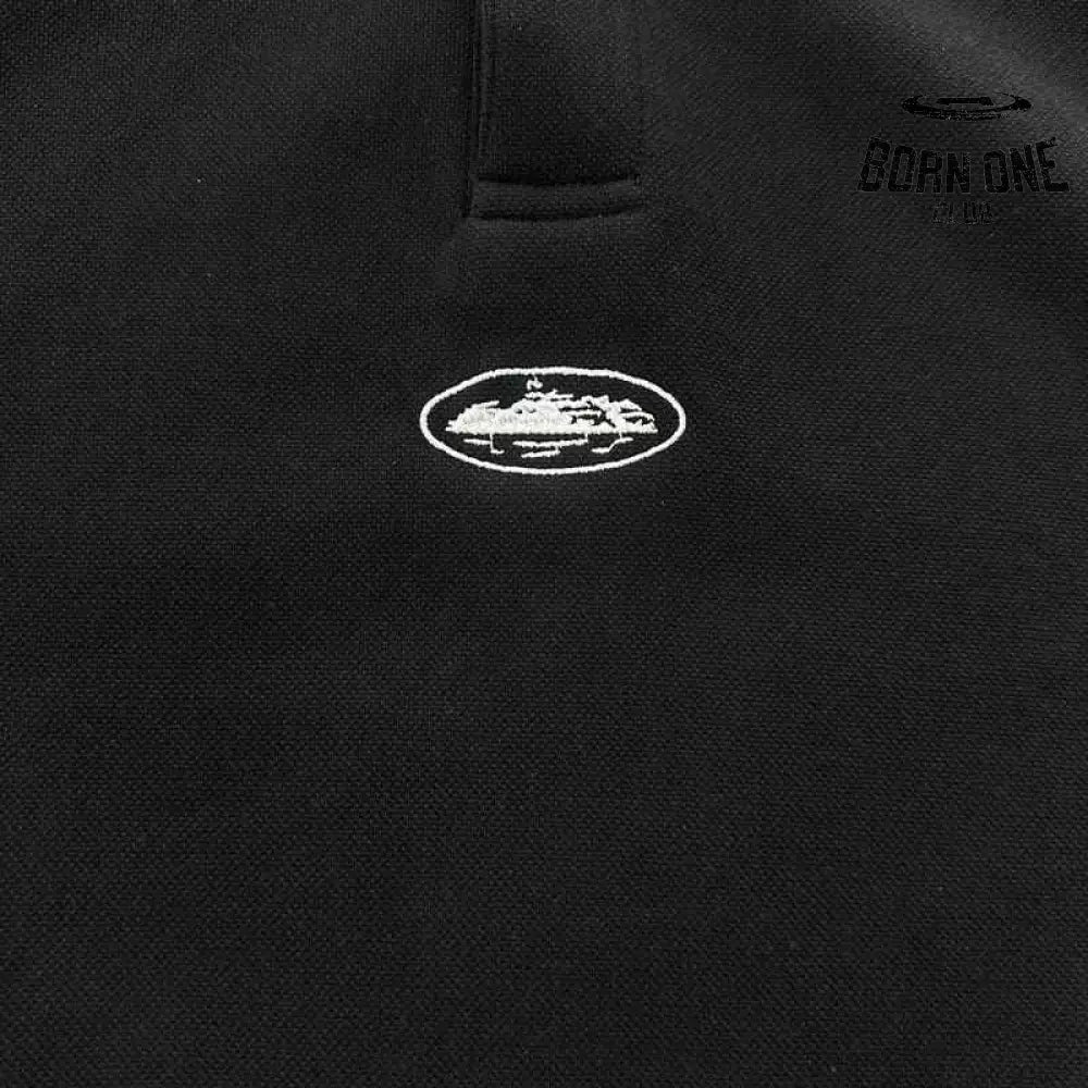 Conjunto Corteiz Island Pique Polo Preto