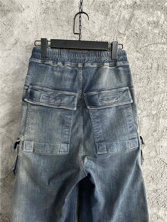 Rick Owens DRKSHDW Cargo Calça Jeans (Alta Qualidade)